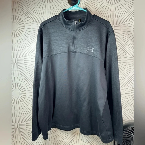 Under ARMOUR Men’s Black Quarter Zip Shirt 2XL‎ Loose Fit - Picture 1 of 5